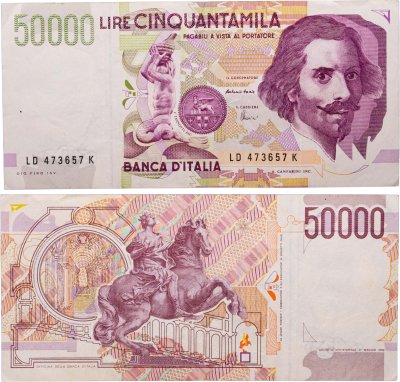 купить Италия 50000 лир 1992