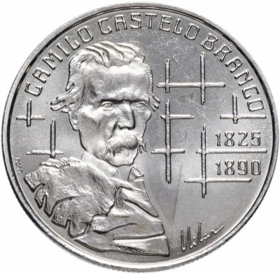 Купить Португалия 100 эскудо (escudos) 1990   "100 лет со дня смерти Камилу Каштелу Бранку"