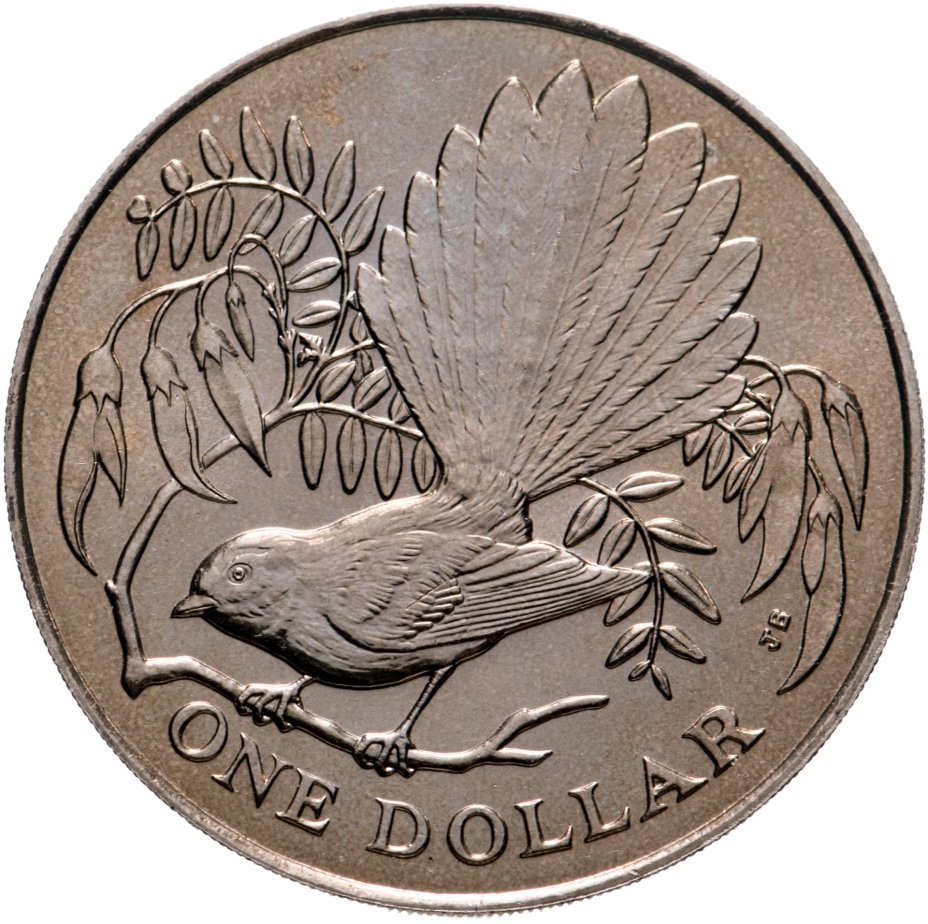 купить Новая Зеландия 1 доллар (dollar) 1980 "Птицы Новой Зеландии - Веерохвостка"