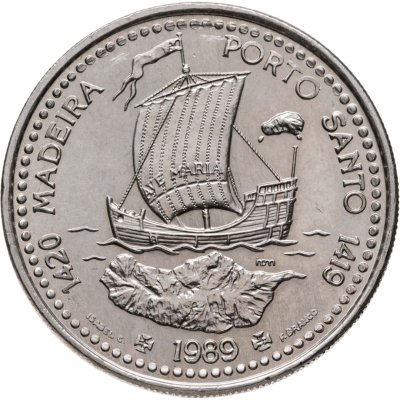 купить Португалия 100 эскудо (escudos) 1989 Золотой век открытий - Открытие острова Мадейра