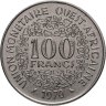 Купить Западная Африка (BCEAO) 100 франков (francs) 1970