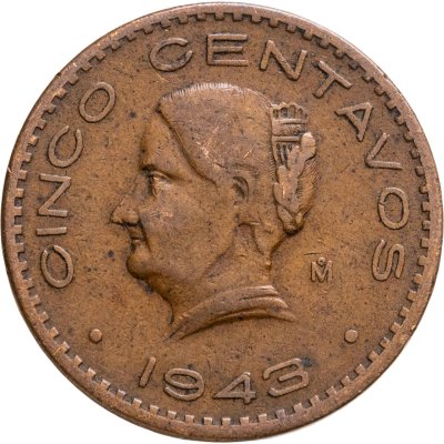 купить Мексика 5 сентаво (centavos) 1943