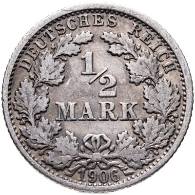купить Германия 1/2 марки (mark) 1906 F