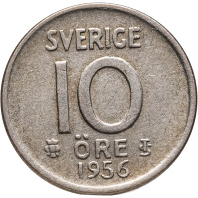 купить Швеция 10 эре (ore) 1956