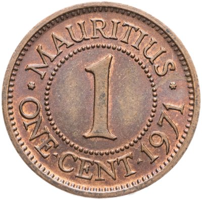 купить Маврикий 1 цент (cent) 1971