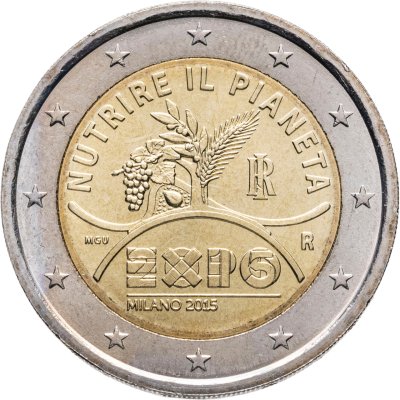 купить Италия 2 евро (euro) 2015 "Всемирная выставка EXPO-2015 в Милане"