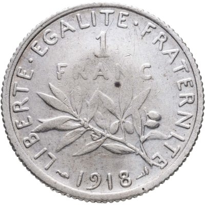 купить Франция 1 франк (franc) 1918