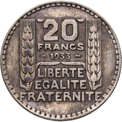 купить Франция 20 франков (francs) 1933