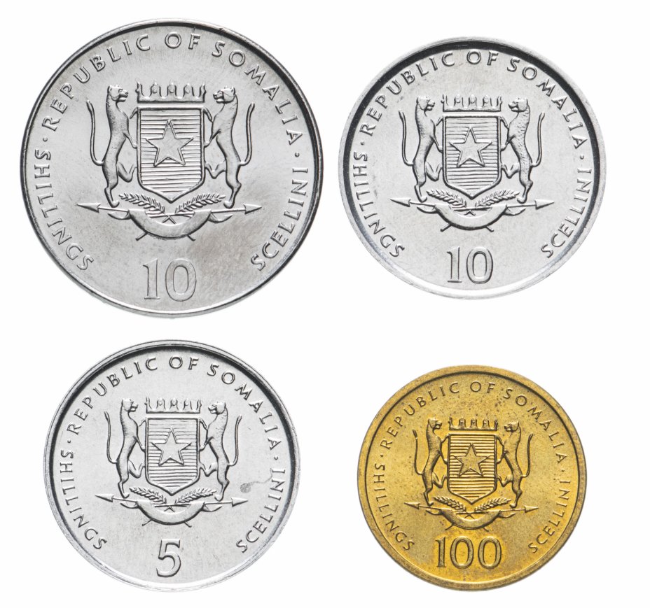 купить Сомали набор из 4-х монет 2000-2002