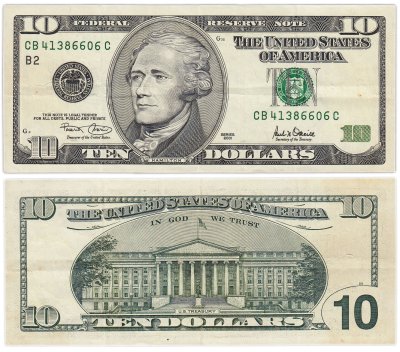 Купить США 10 долларов 2001 год (Pick 511)