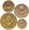 Купить Набор разменных монет 1975 года 1, 2, 3 и 5 копеек  (4 монеты)