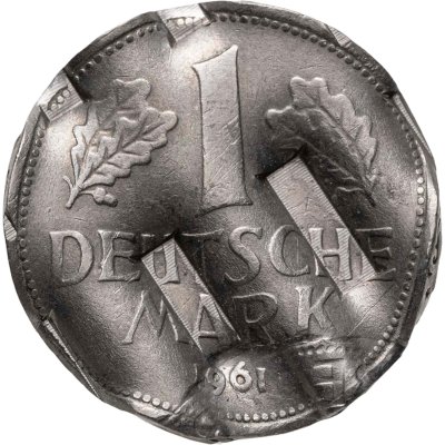 купить Германия 1 марка 1961 F Гашение