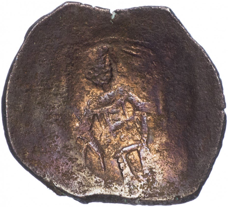 купить Тырново, аспрон трахи, сцефатная - болгарское подражание монетам Исаака II Ангела (1185–1195)