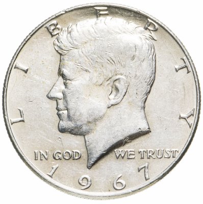 Купить США 50 центов (1/2 доллара, half dollar) 1967 (Кеннеди)