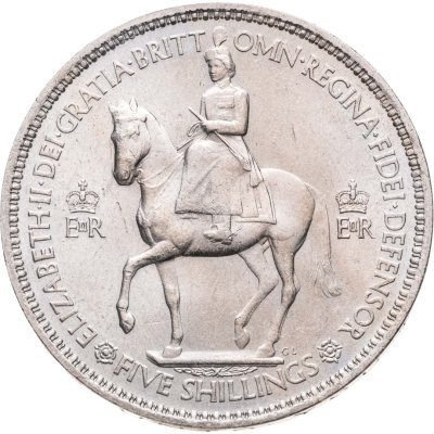 купить Великобритания 5 шиллингов 1953 "Коронация Королевы Елизаветы II"