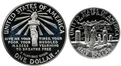 купить США набор монет 1986 S "100 лет Статуе Свободы" в подарочной коробке