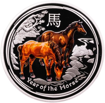 купить Австралия 1 доллар 2014 «Лошадь» цветная