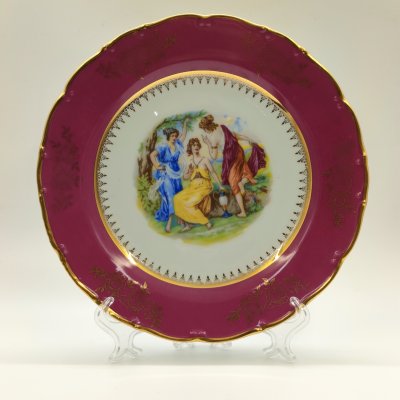 купить Тарелка обеденная "Мадонна", фарфор, крытье, деколь, золочение, Moritz Zdekauer (MZ), Чехословакия, 1960-1980 гг.