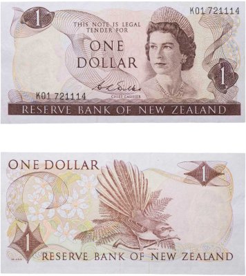 купить Новая Зеландия 1 доллар 1981-1992 год (Pick 169b)