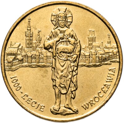 купить Польша 2 злотых 2000 "1000 лет городу Вроцлав"