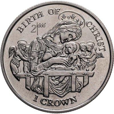 купить Остров Мэн 1 крона 1997 "Рождение Христа"
