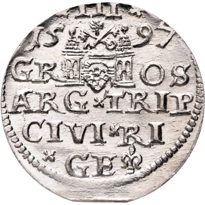 купить Речь Посполитая, Ливония 3 гроша 1597 Сигизмунд III