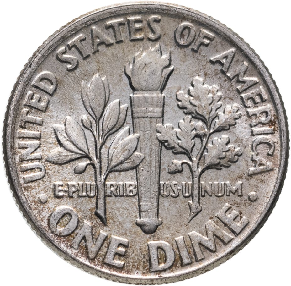 Монета США 10 центов (дайм) 1963 "Silver Roosevelt Dime (Рузвельт ...