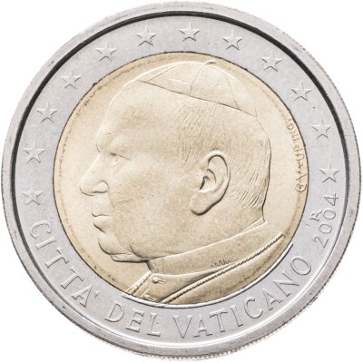 купить Ватикан 2 евро (euro) 2004 "Портрет Папы Иоана Павла II"