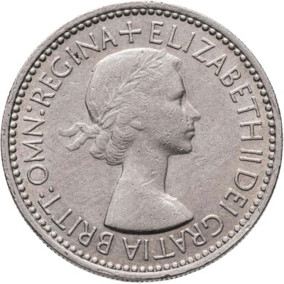 купить Великобритания 1 шиллинг (shilling) 1953 Английский герб - 3 льва внутри коронованного щита