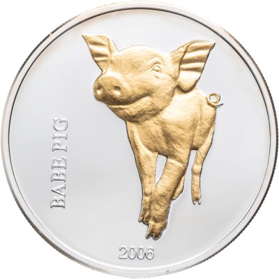 купить Конго 10 франков 2006 «Свинка с позолотой»