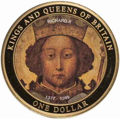Купить Острова Кука 1 доллар (dollar) 2007  Короли и королевы Британии - Король Ричард II (1377-1399)