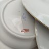 Купить Набор суповых (глубоких) тарелок "Астры" на 6 персон, фарфор, деколь, золочение, Дулевский фарфоровый завод (Дулёво), СССР, 1968-1991 гг.