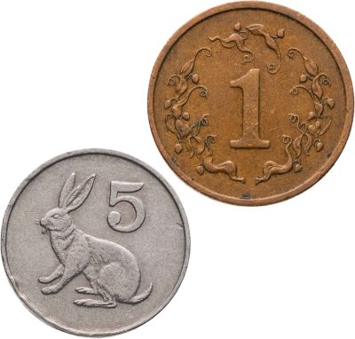 купить Зимбабве набор из 2 монет 1 и 5 центов (cents) 1980-1983