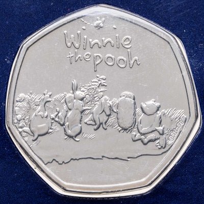 купить Великобритания 50 пенсов (pence) 2021 "Винни пух и друзья"
