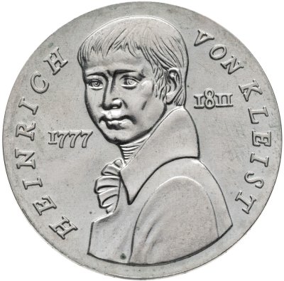 купить Германия (ГДР) 5 марок 1986 "175 лет со дня смерти Генриха фон Клейста"