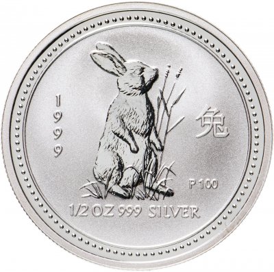 купить Австралия 50 центов 1999 UNC "Восточный календарь. Год кролика- лунар"
