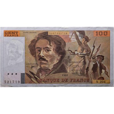 купить Франция 100 франков 1991 года