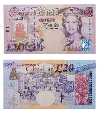 купить Гибралтар 20 фунтов 2004 300 лет Британского правления