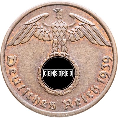 купить Германия, Третий рейх 1 рейхспфенниг (reichspfennig) 1939 "А"