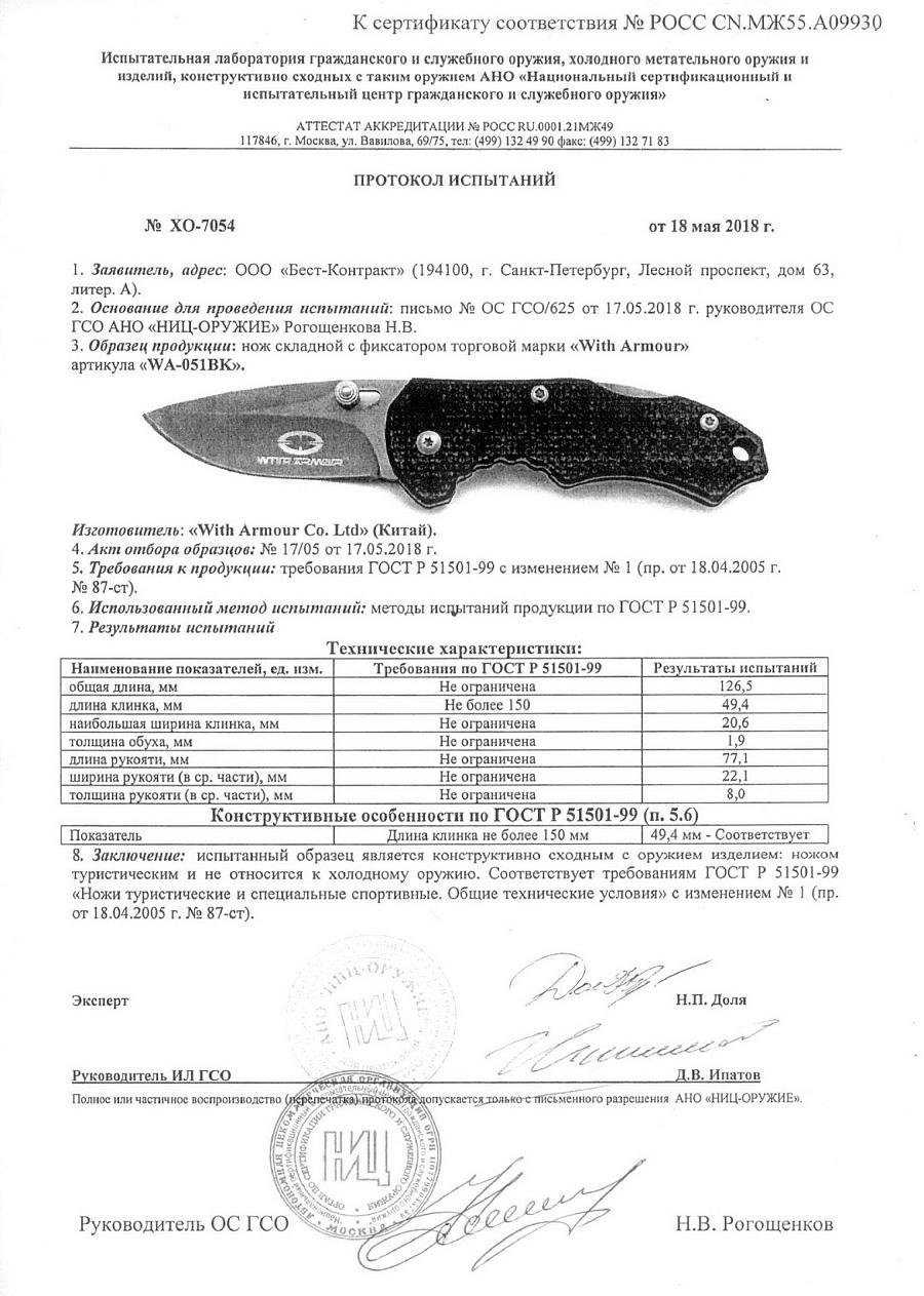 Нож мини With Armour DEM1, сталь 440 Titanium Coating, ркоять black ABS  пластик, артикул WA-051BK стоимостью 522 руб.