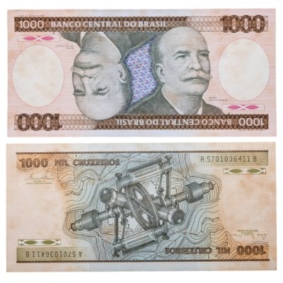 купить Бразилия 1000 крузейро 1981-1986 года (Pick 201а)