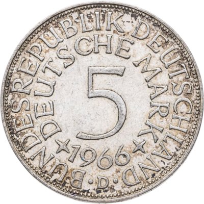 купить Германия 5 марок 1966