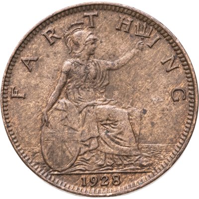 купить Великобритания 1 фартинг (farthing) 1928