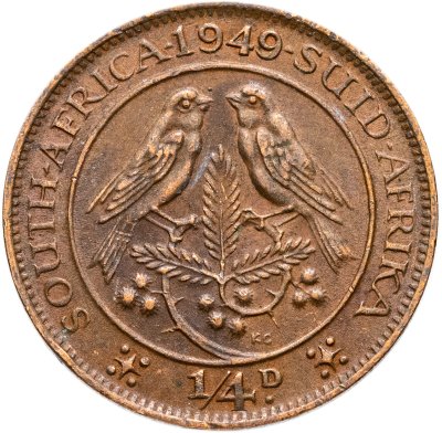 купить ЮАР 1/4 пенни (penny) 1949