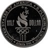 Купить США 1/2 доллара 1996 "XXVI летние Олимпийские Игры, Атланта 1996 - Футбол"