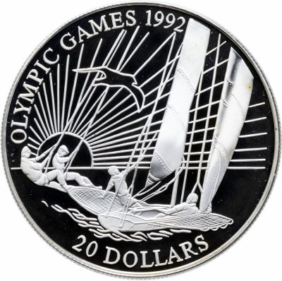 купить Кирибати 20 долларов (dollars) 1992 "XXV Летние Олимпийские игры в Барселоне, Испания - Парусный спорт"