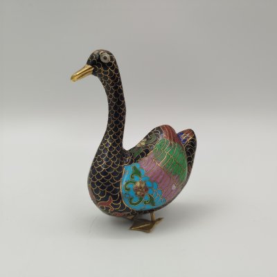 купить Статуэтка "Лебедь", выполненная в технике клуазоне, латунь, эмали, Китай, 1970-2000 гг.