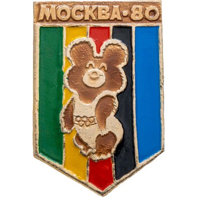 купить Значок Олимпийский мишка Талисман Олимпиада 80