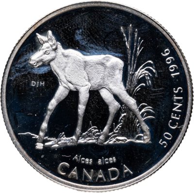 купить Канада 50 центов (cents) 1996 "Детёныши диких животных - Лосёнок"