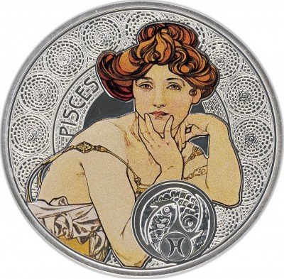 Купить Остров Ниуэ 1 доллар 2011 "Знаки зодиака - Рыбы"